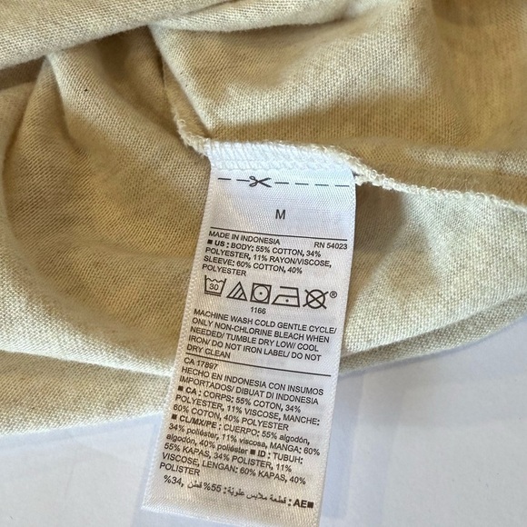 Old Navy Soft-Washed Color-Blocked Henley Shirt Size M Long Sleeve NWT neutral - Picture 13 of 14